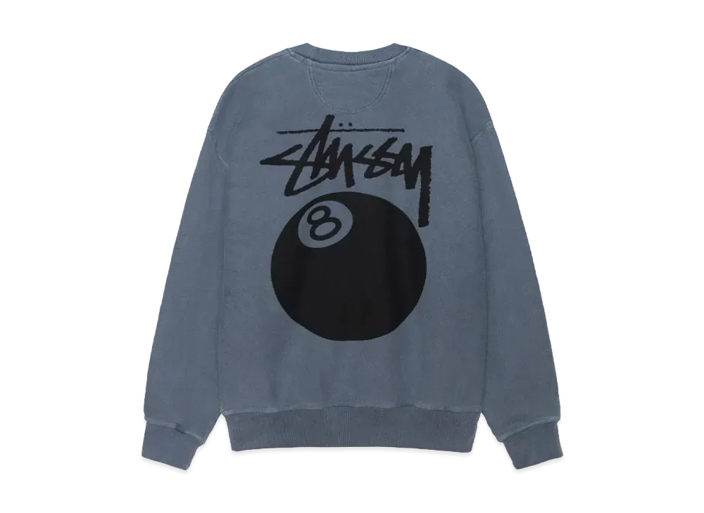 Stussy 8 Ball Pigment Dyed Crew "Navy" (FA24)