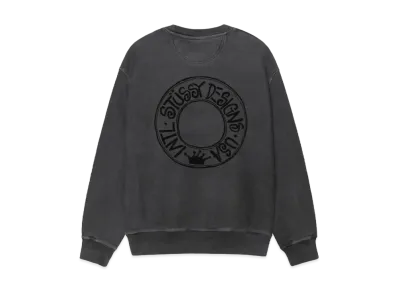 Stussy Buana Pigment Dyed Crew "Black" (FA24)