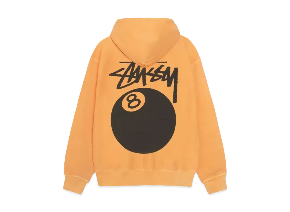 Stussy 8 Ball Pigment Dyed Hoodie "Orange" (FA24)