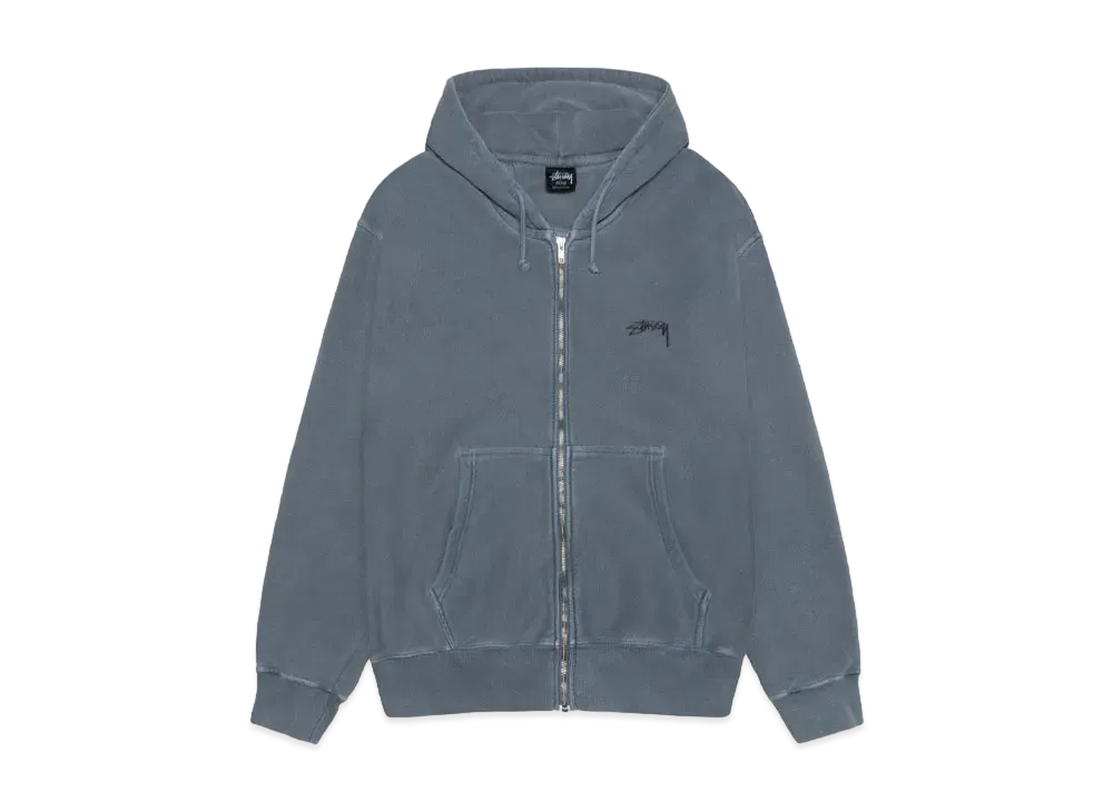 Stussy Smooth Stock Pigment Dyed Zip Hoodie "Navy" (FA24)