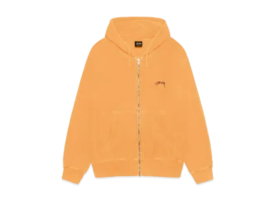 Stussy Smooth Stock Pigment Dyed Zip Hoodie "Orange" (FA24)