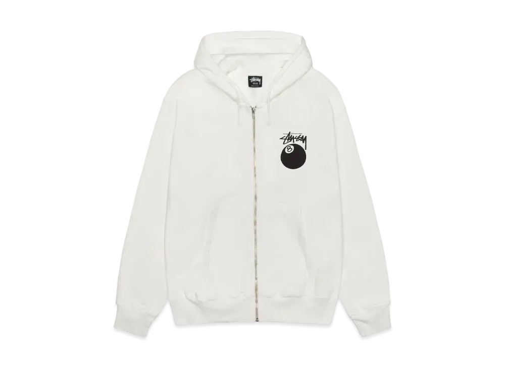 Stussy 8 Ball Pigment Dyed Zip Hoodie "Natural" (FA24)