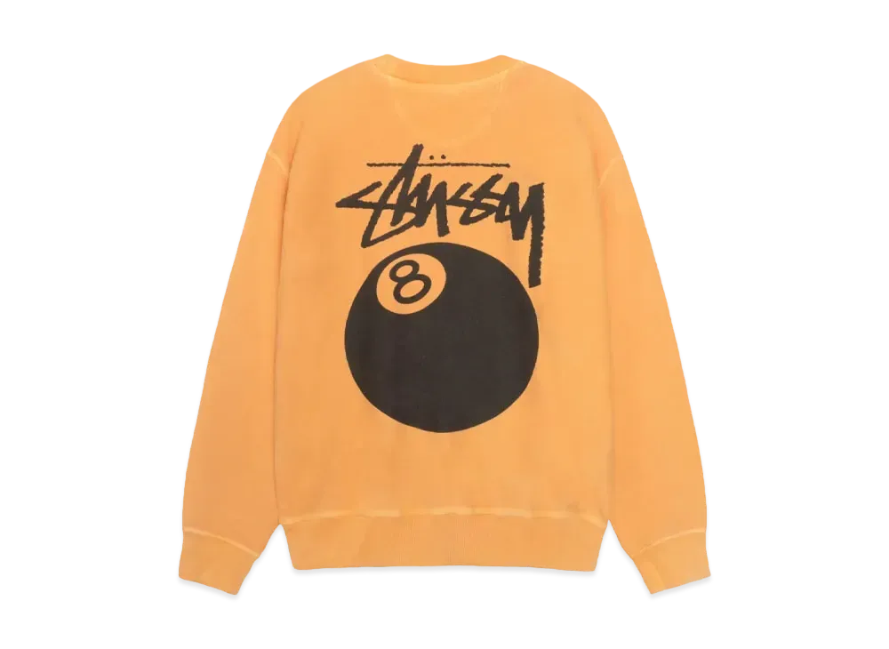 Stussy 8 Ball Pigment Dyed Crew "Orange" (FA24)
