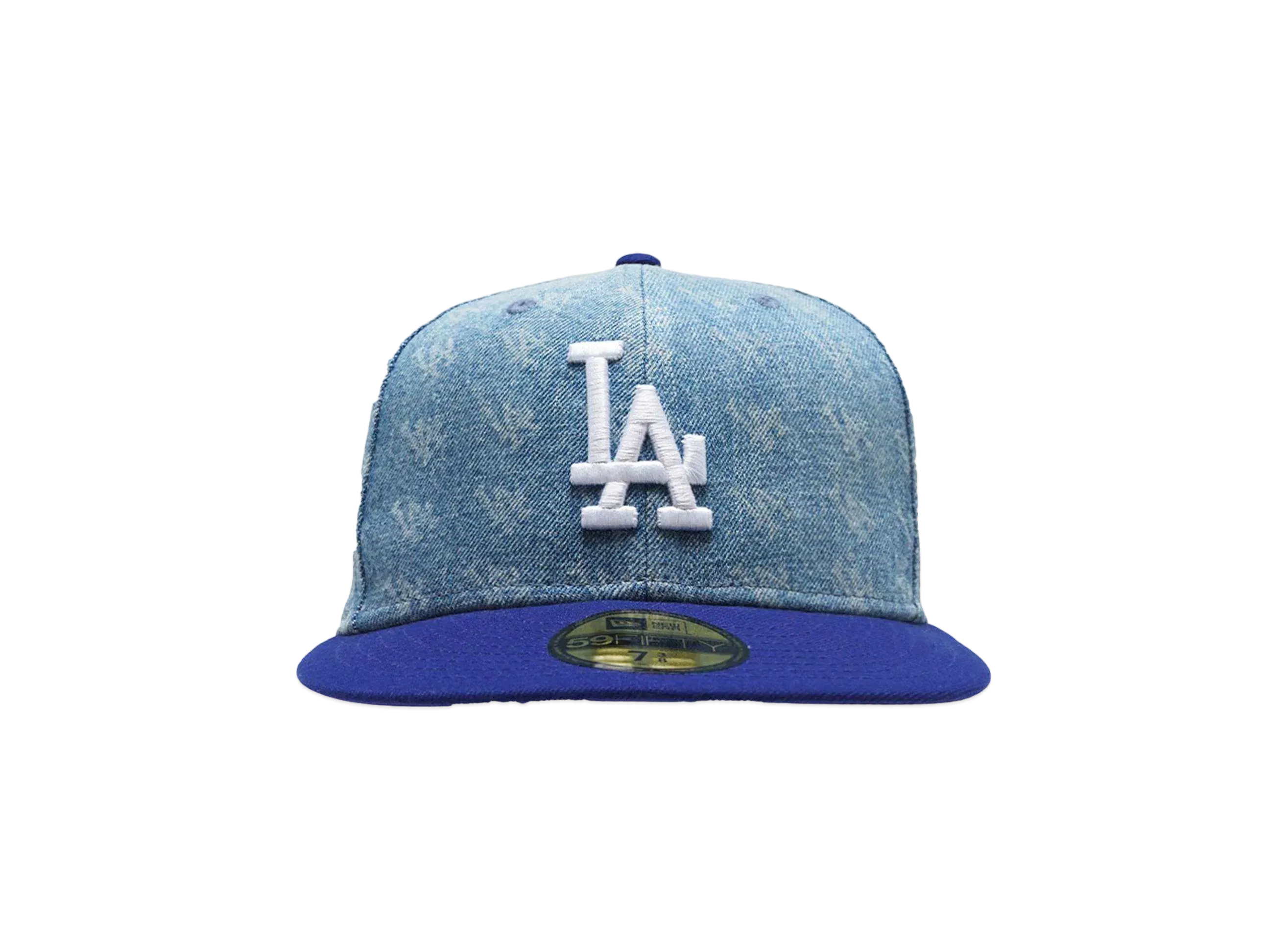 NEW ERA 59FIFTY LASER BURN OUT LOSDOD "WASHED DENIM/DARK ROYAL"