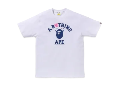 A BATHING APE x MEDICOM TOY Bear College Tee "White"