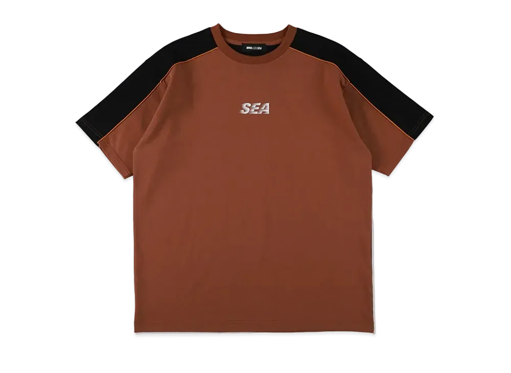 WIND AND SEA SEA Logo Piping Tee "Brown"