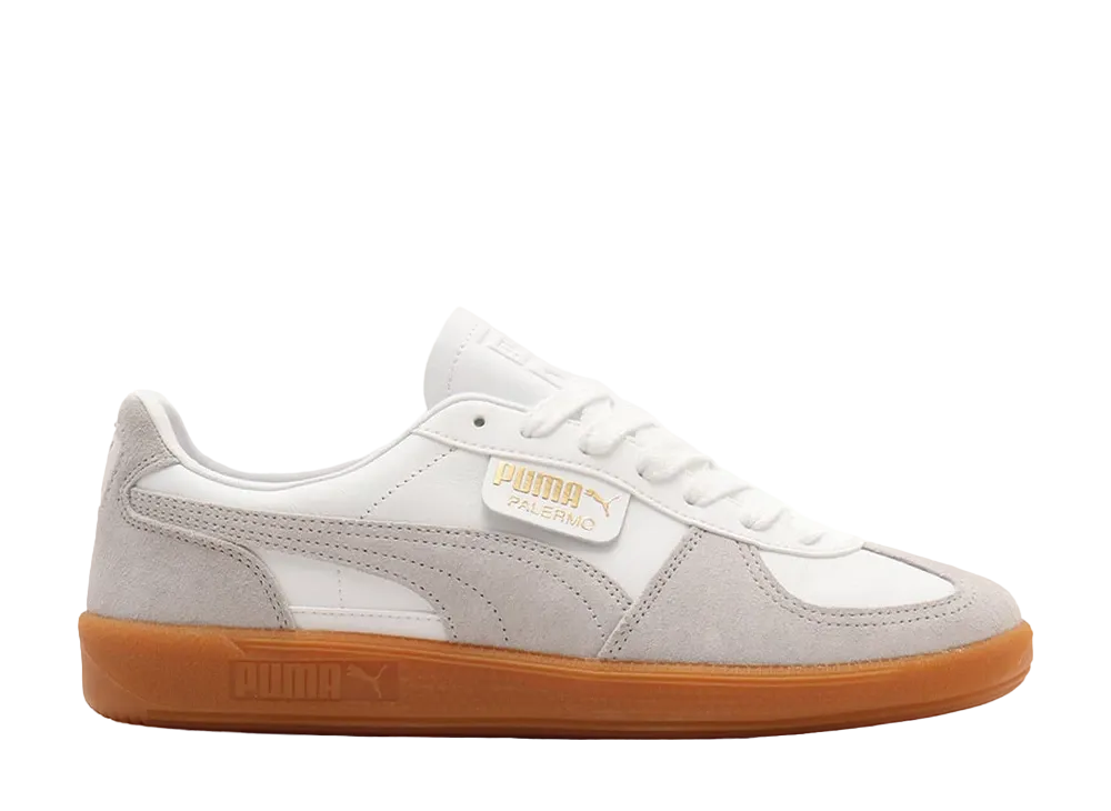 Puma Palermo Leather "Puma White/Glacial Gray/Gum"