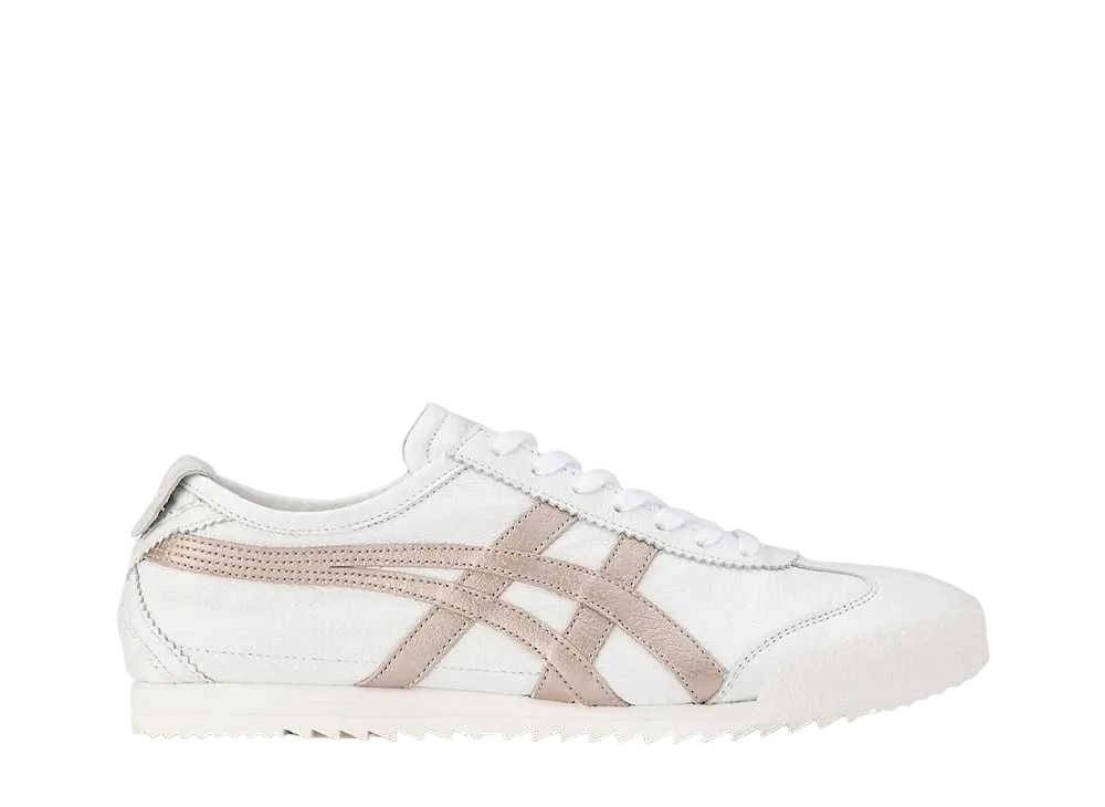 オニツカタイガー ウィメンズ ニッポンメイド メキシコ66 デラックス "ホワイト/ローズゴールド"