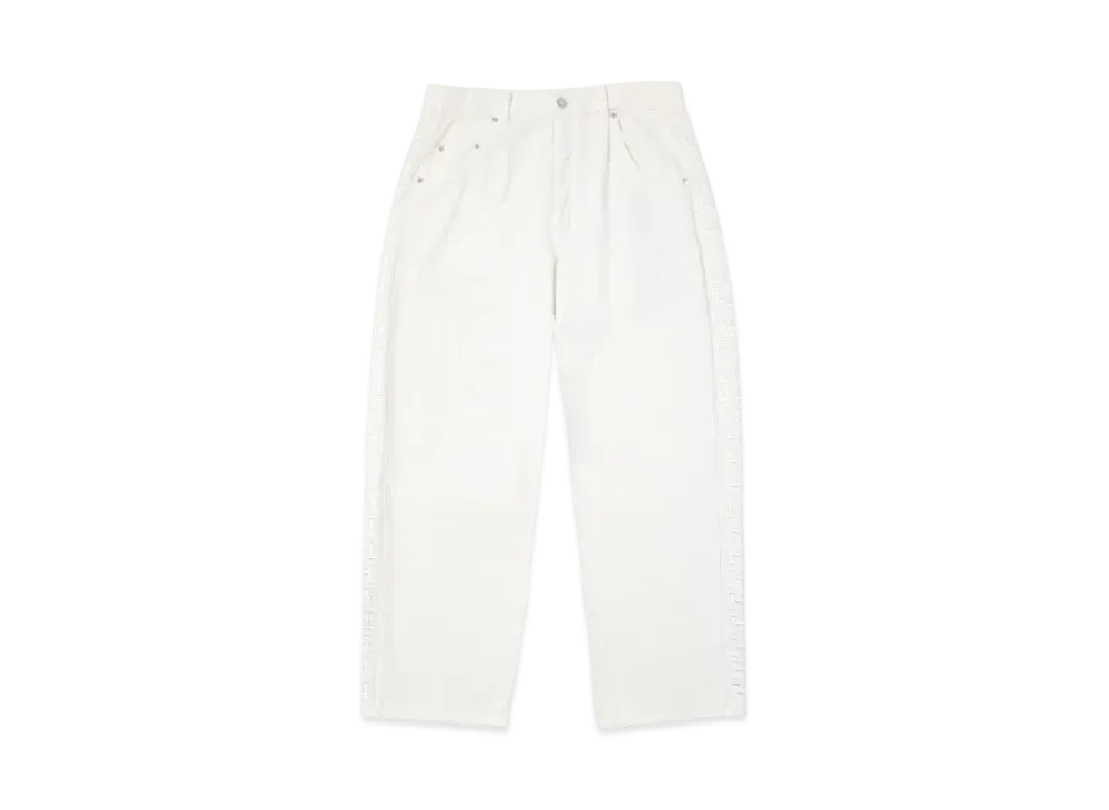 HUF Fall 24 Towner Wide Fleece Pants "White"