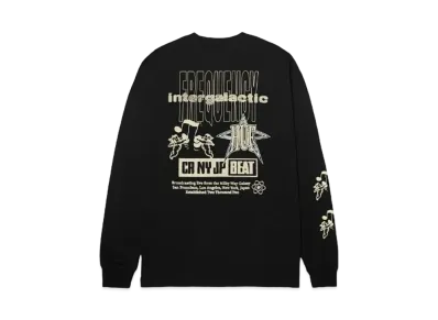 HUF Fall 24 Intergalactic Frequency Long Sleeve Tee "Black"