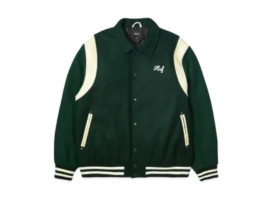 HUF Fall 24 Song Varsity Jacket "Hunter Green"