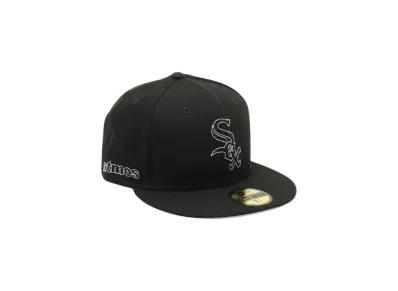 NEW ERA x atmos 59Fifty Chicago White Sox Pink Undervisor "Black"