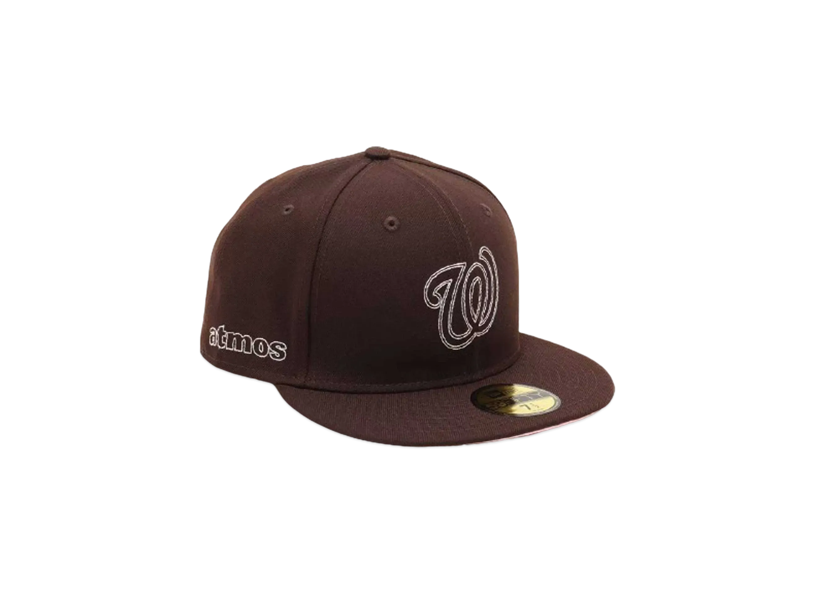 NEW ERA x atmos 59Fifty Washington Nationals Pink Undervisor "Dark Brown"