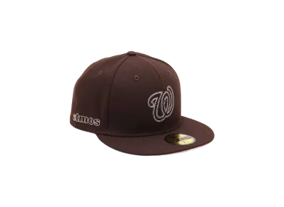 NEW ERA x atmos 59Fifty Washington Nationals Pink Undervisor "Dark Brown"