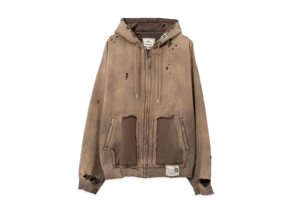 Maison MIHARA YASUHIRO Sun Faded Like Zip-up Hoodie "Brown"