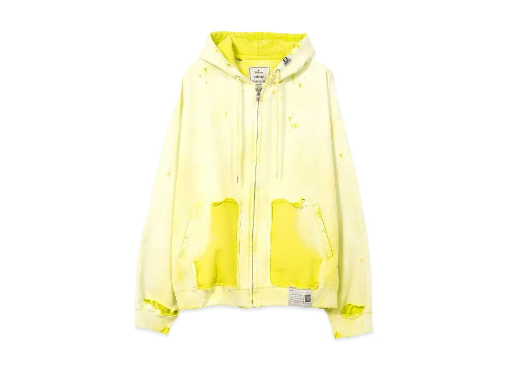 Maison MIHARA YASUHIRO Sun Faded Like Zip-up Hoodie "Yellow"