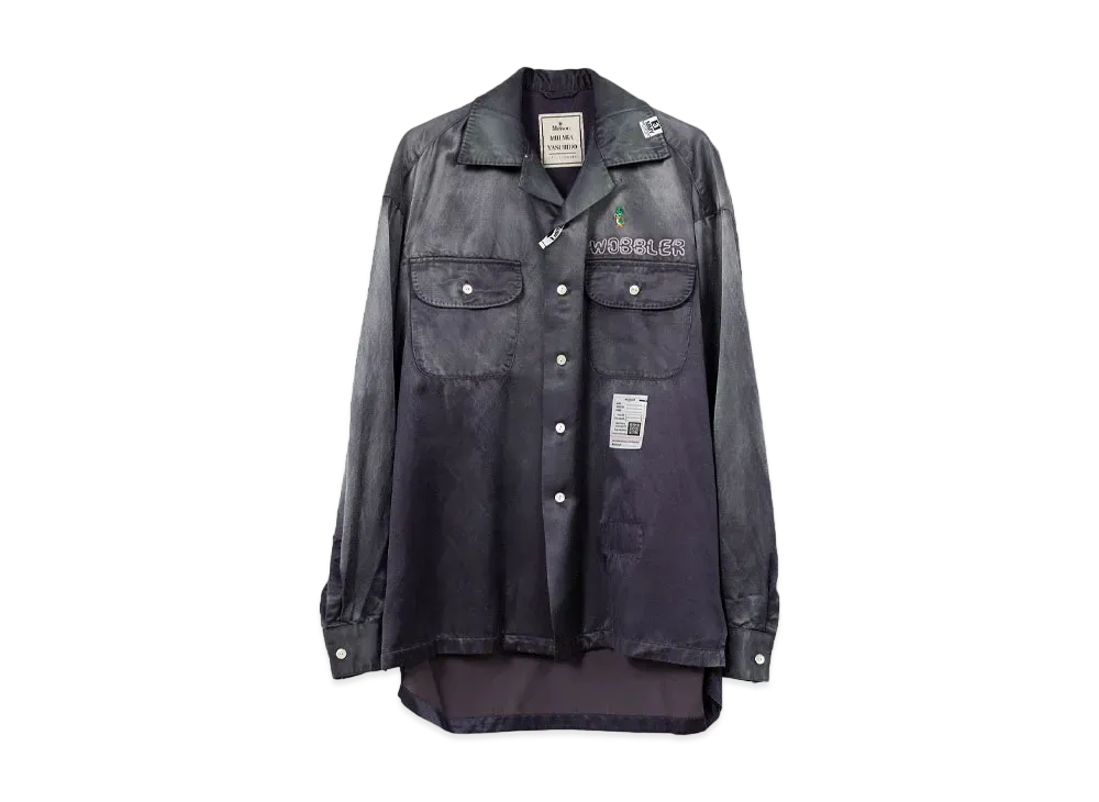 Maison MIHARA YASUHIRO Bleached Satin Shirt "Purple"