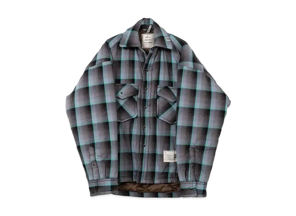Maison MIHARA YASUHIRO Check Puffer Shirt "Blue"