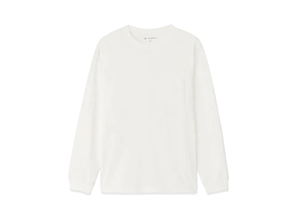 Goldwin Oversized Pocket Long Sleeve T-shirt (Unisex) "White"