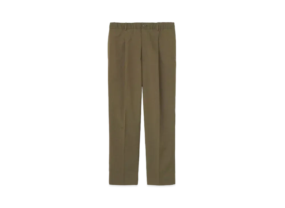 Goldwin Wool Blend Twill One-tuck Pants (Unisex) "Olive Brown"