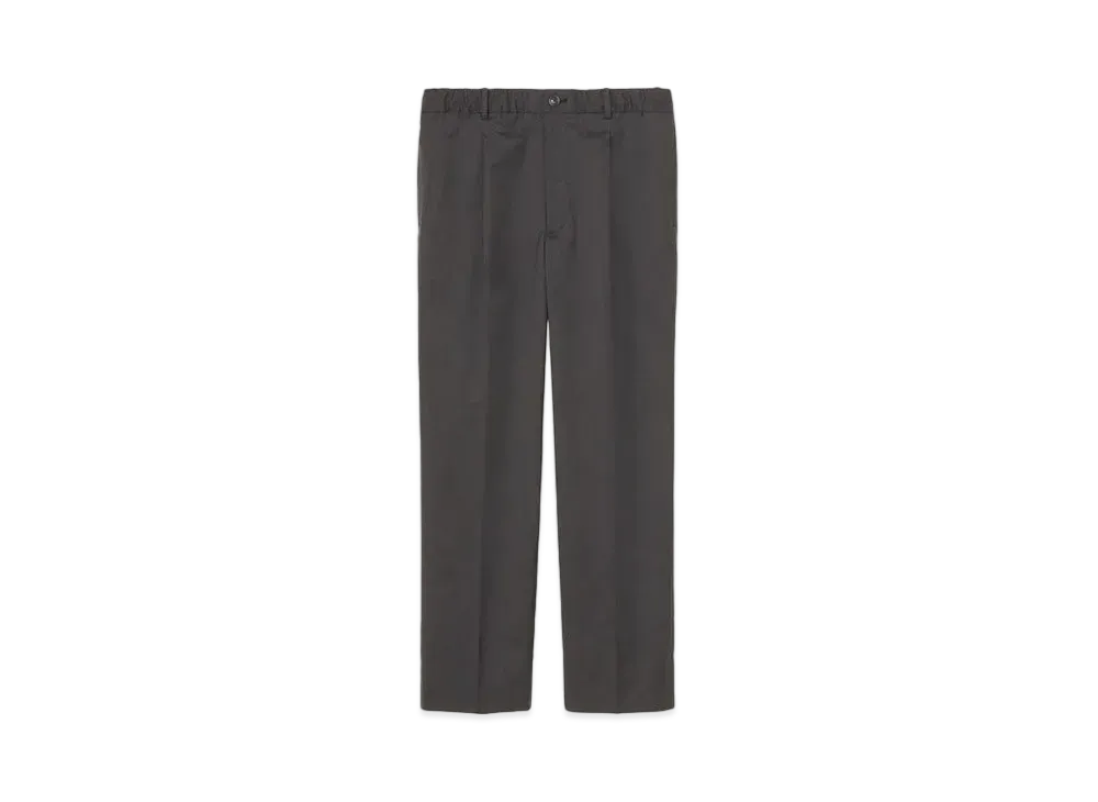 Goldwin Wool Blend Twill One-tuck Pants (Unisex) "Black Grey"
