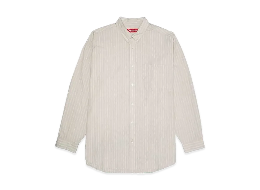 Supreme Loose Fit Stripe Shirt "Tan"