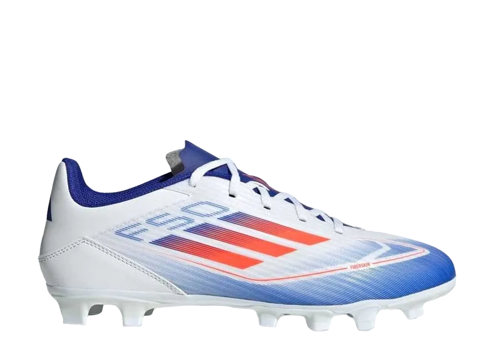 adidas F50 Club FXG "Footwear White/Solar Red/Lucid Blue"