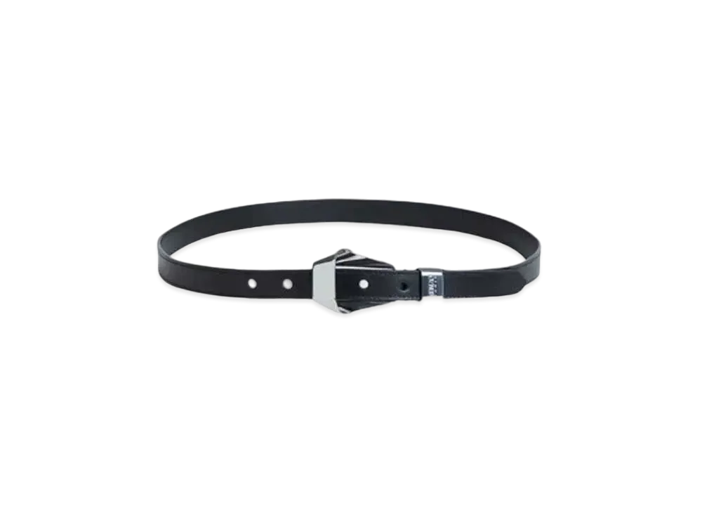 KENZO 'Ribbon' Leather Belt "Silver"