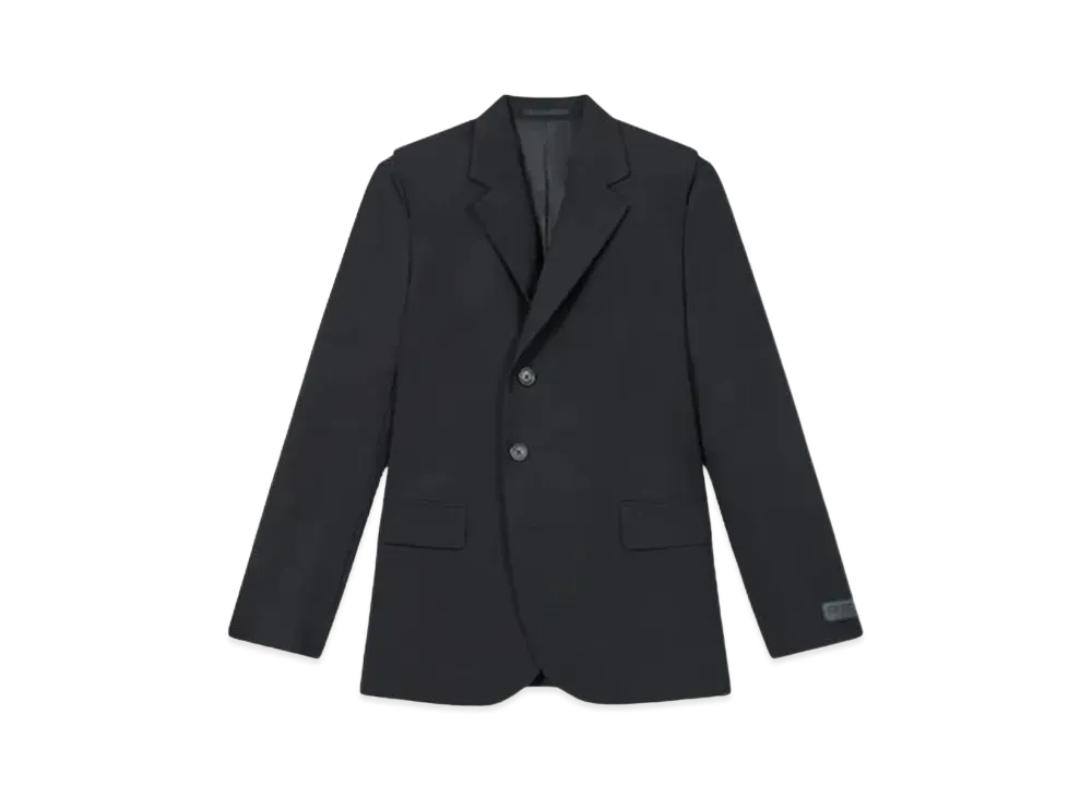 KENZO Oversized Wool Waisted Blazer "Black"