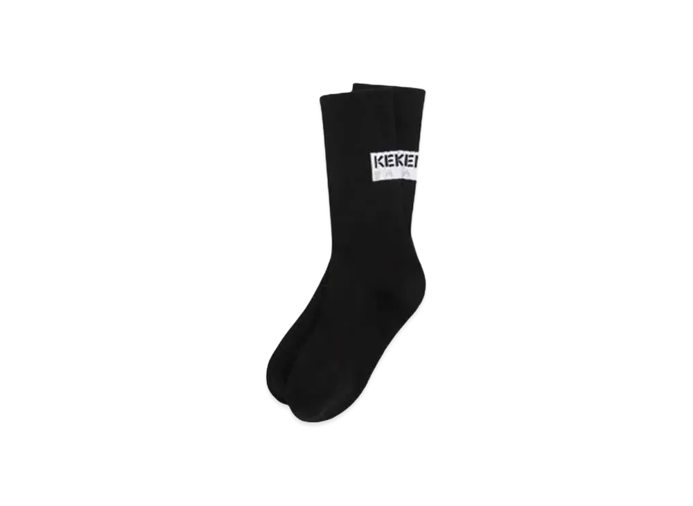 KENZO 'TAG' Cotton Socks "Black"