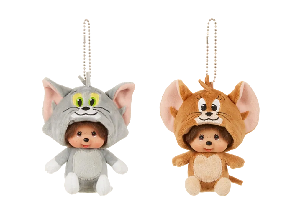 Sekiguchi -Tom and Jerry x Monchhichi- Tom Monchhichi & Jerry Monchhichi Big Face SS Keychain Set of 2