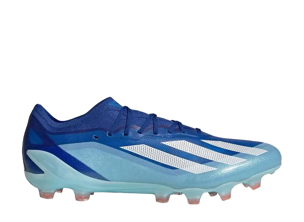 アディダス エックス クレイジーファスト1 AG "ブライトロイヤル/フットウェアホワイト/ソーラーレッド"