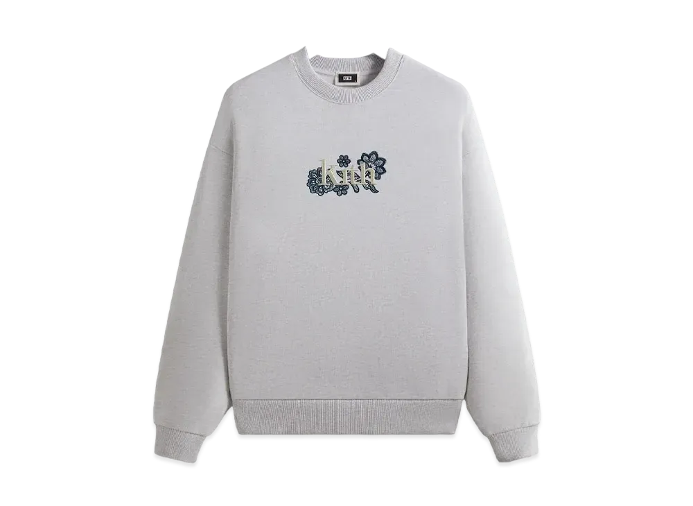 Kith Floral Lace Nelson Crewneck "Light Heather Grey"