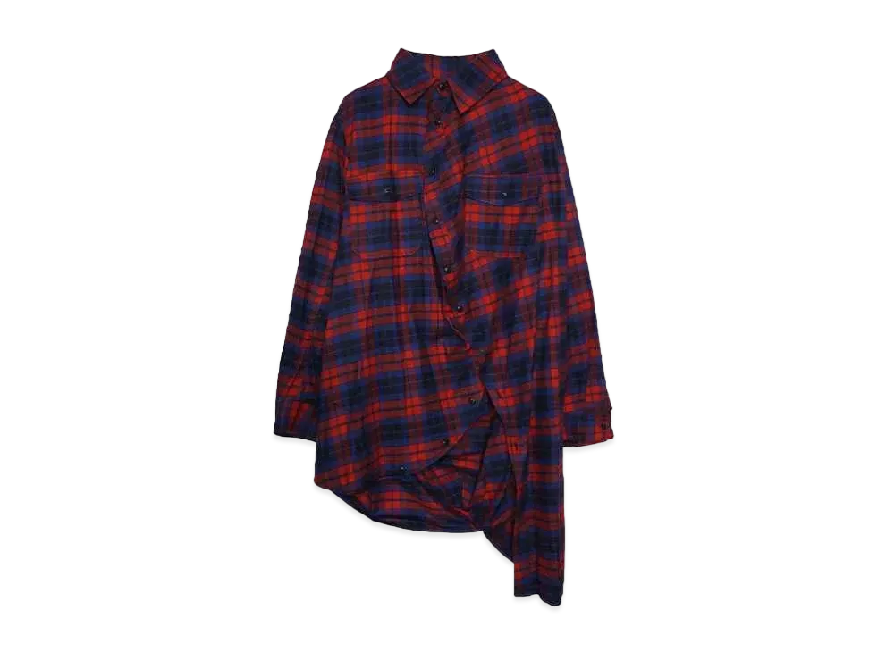 ANREALAGE BALL CHECK SHIRT "RED"