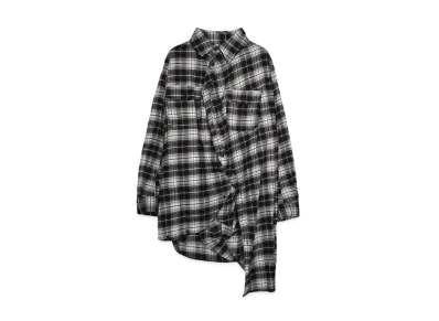 ANREALAGE BALL CHECK SHIRT "BLACK"