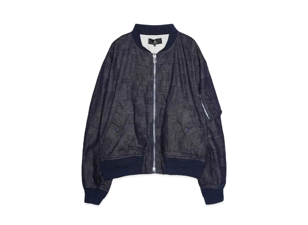 ANREALAGE AZ DENIM BOMBER JACKET "INDIGO"