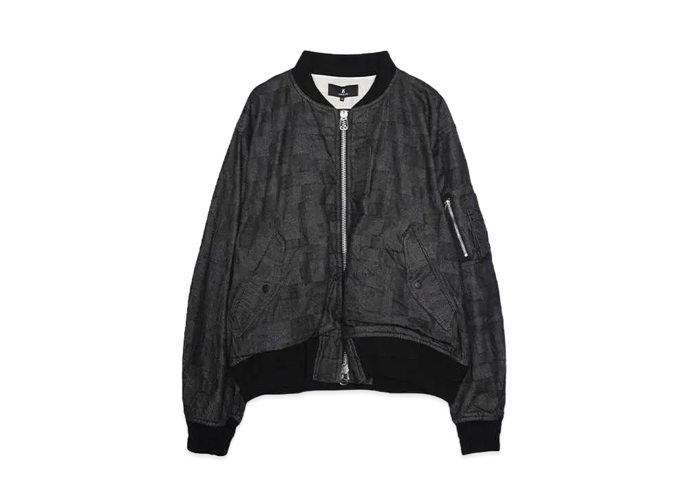 ANREALAGE AZ DENIM BOMBER JACKET "BLACK"