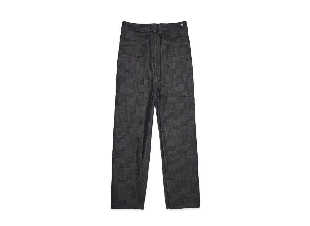 ANREALAGE WRAP AZ DENIM WIDE PANTS "BLACK"