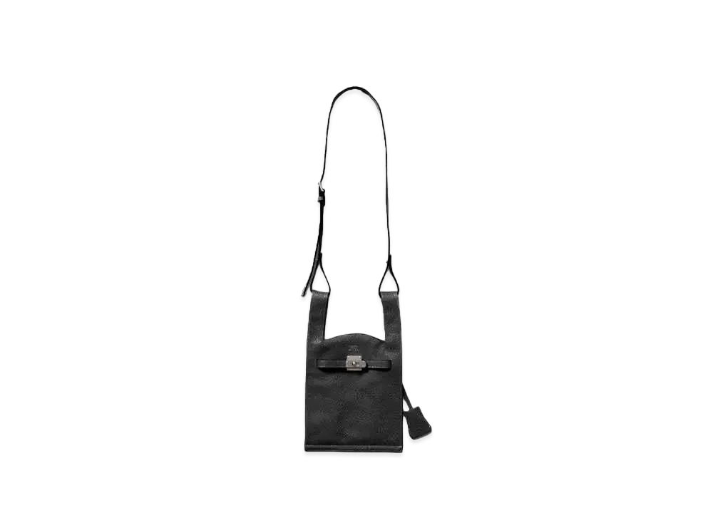 beautiful people Market Shoulder Bag In Shrink Leather "Black"