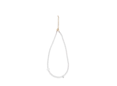 atmos Pink Beaded butterfly choker "White"