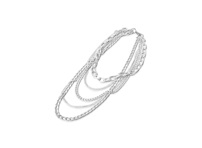 atmos Pink 3-strand chain necklace "Silver"