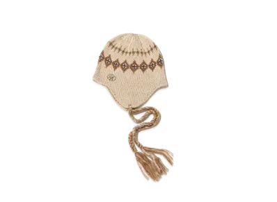 atmos Pink Nordic pattern knit hat "Beige"