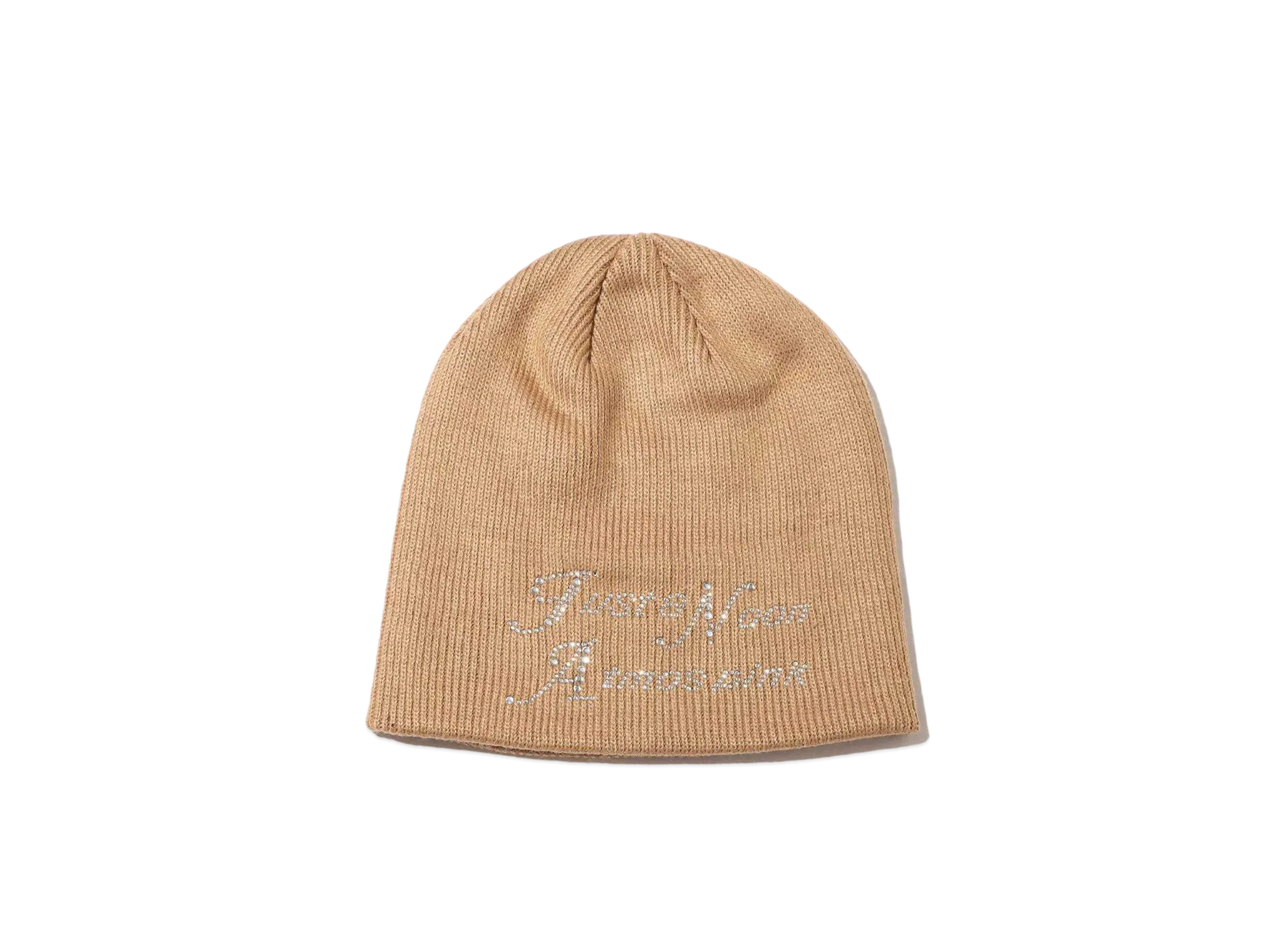 atmos Pink x JUST A NOON Instone logo knit hat "Beige"