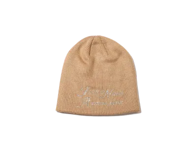 atmos Pink x JUST A NOON Instone logo knit hat "Beige"