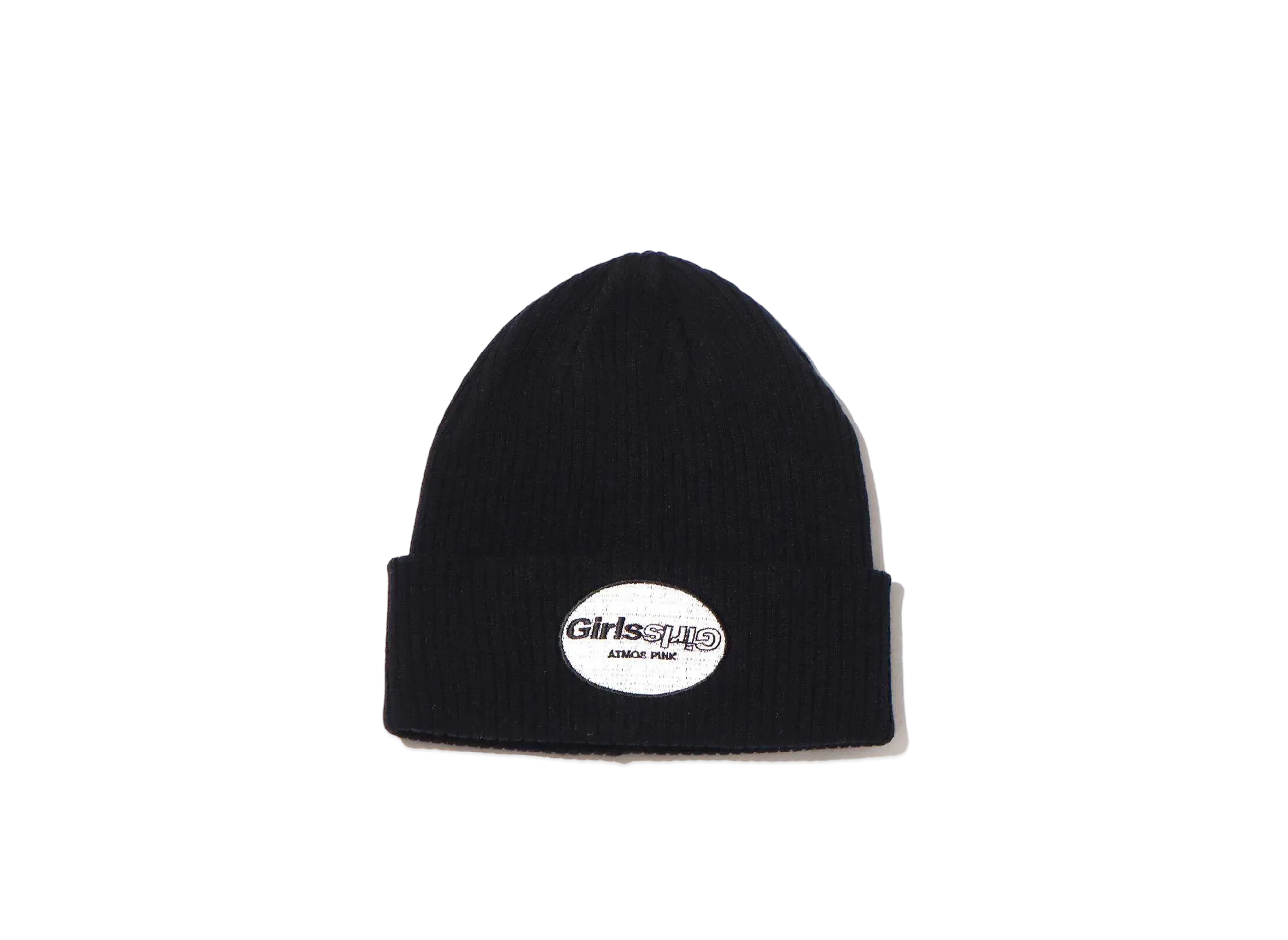 atmos Pink x Girls2 Logo Patch Knit Hat "Black"