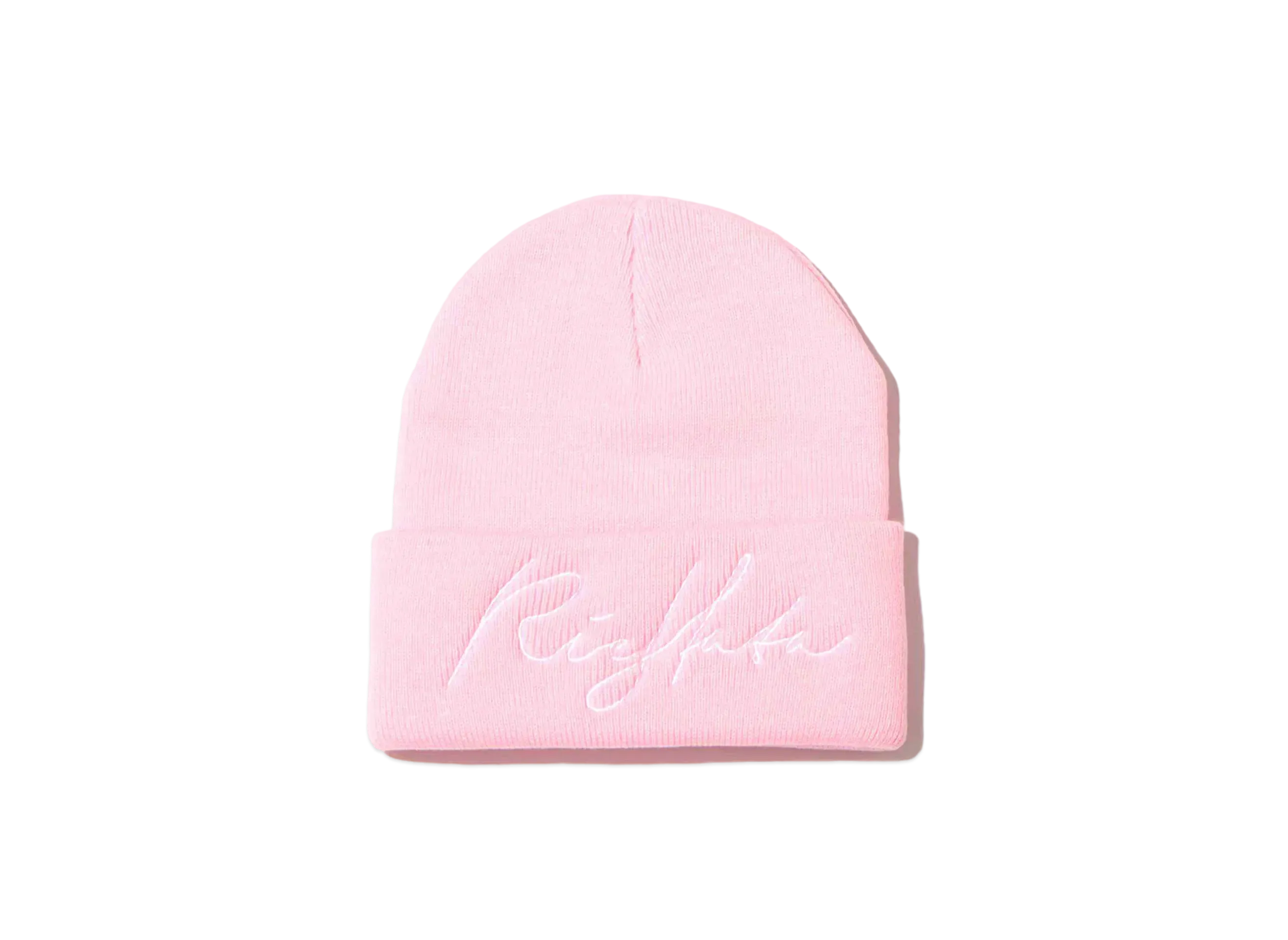 atmos Pink x RIEHATA Logo embroidered knit hat "Pink"