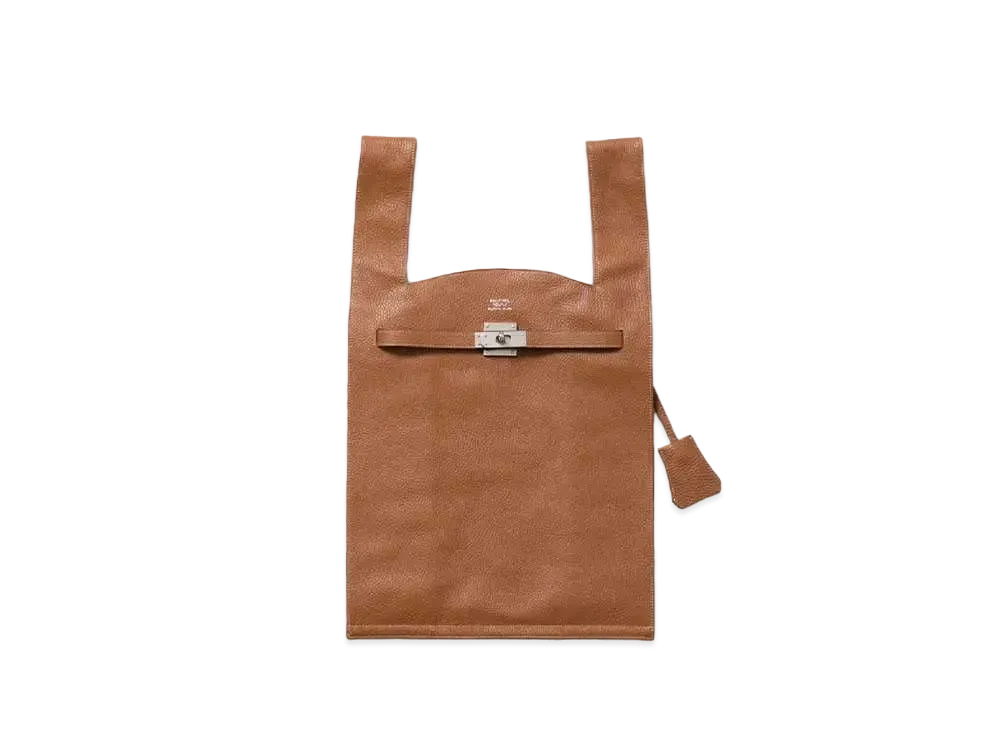 beautiful people Large Market Bag In Shrink Leather "Camel"