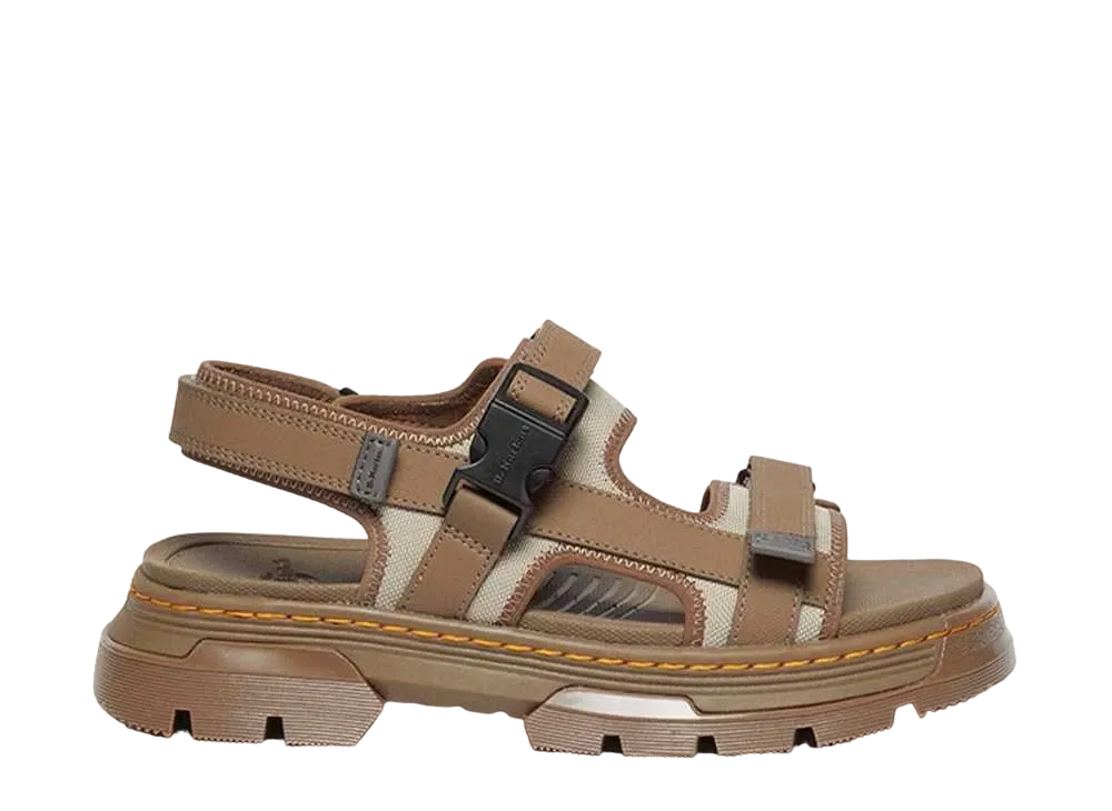 ドクターマーチン フォースター マルチストラップサンダル "ダークカーキ/ウォームストーン"