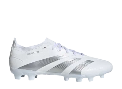 adidas Predator 24 League Low HG/AG "Footwear White/Silver Metallic/Gray One"