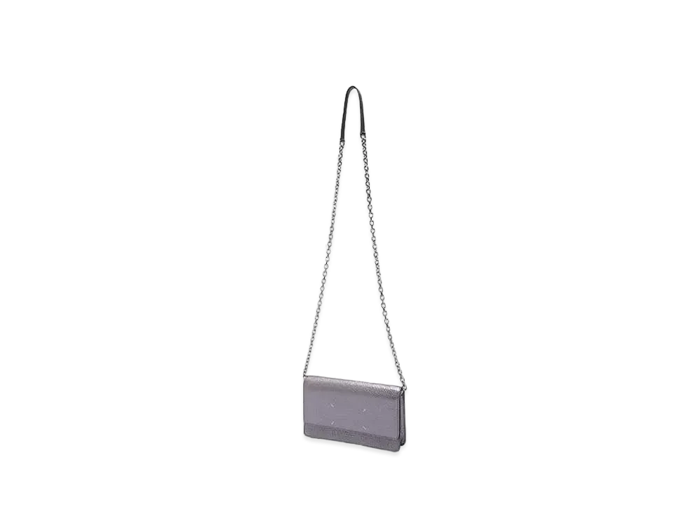 Maison Margiela WALLET ON CHAIN MEDIUM "METALLIC GREY"